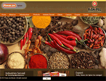 Tablet Screenshot of pawanjeespices.com